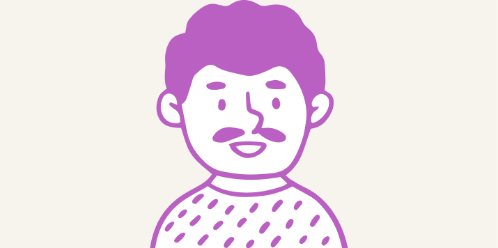 Illustrated persona of a finance manager reviewing payment records